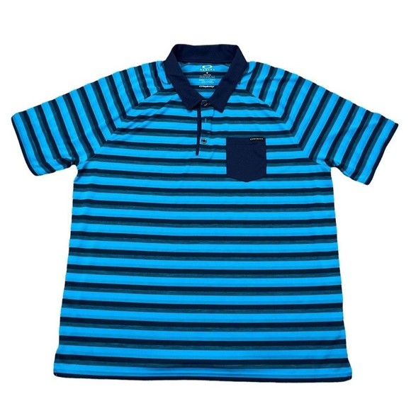 Oakley Other - OAKLEY Polo Golf Shirt Mens XX- Large Ohydrolix-Blue Striped